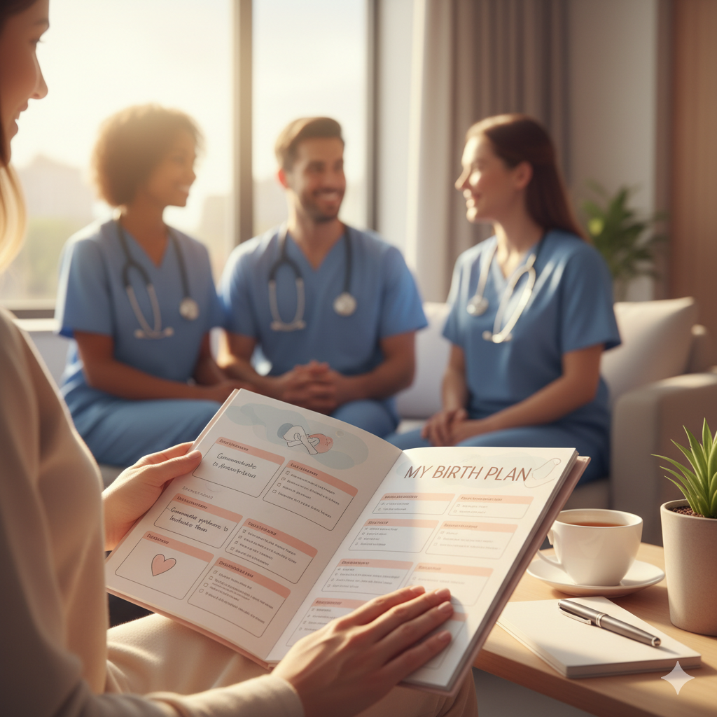 A birth plan helps communicate your preferences to your healthcare team